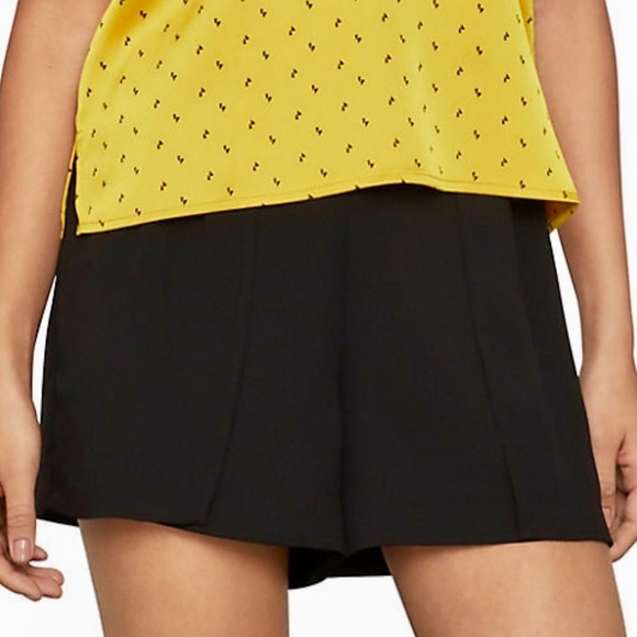 BCBGMAXAZRIA Silk Georgette Pleat Shorts - Picture 3 of 15